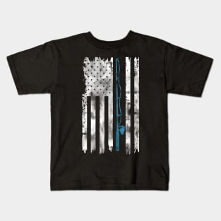 American Flag Fishing Kids T-Shirt